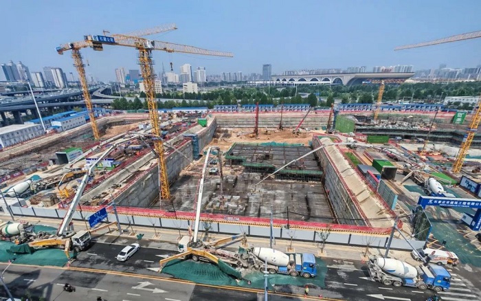 提速发展→总混凝土机械助建石家庄城市更新