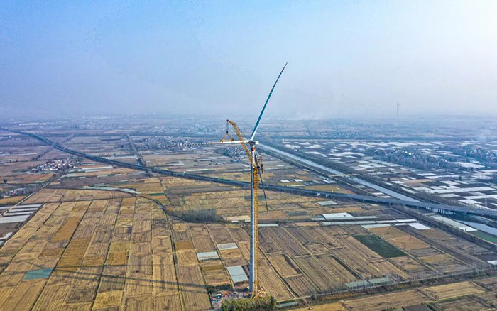 麦田工况实录 | 总XGL3300-220S动臂塔机170米高空显身手